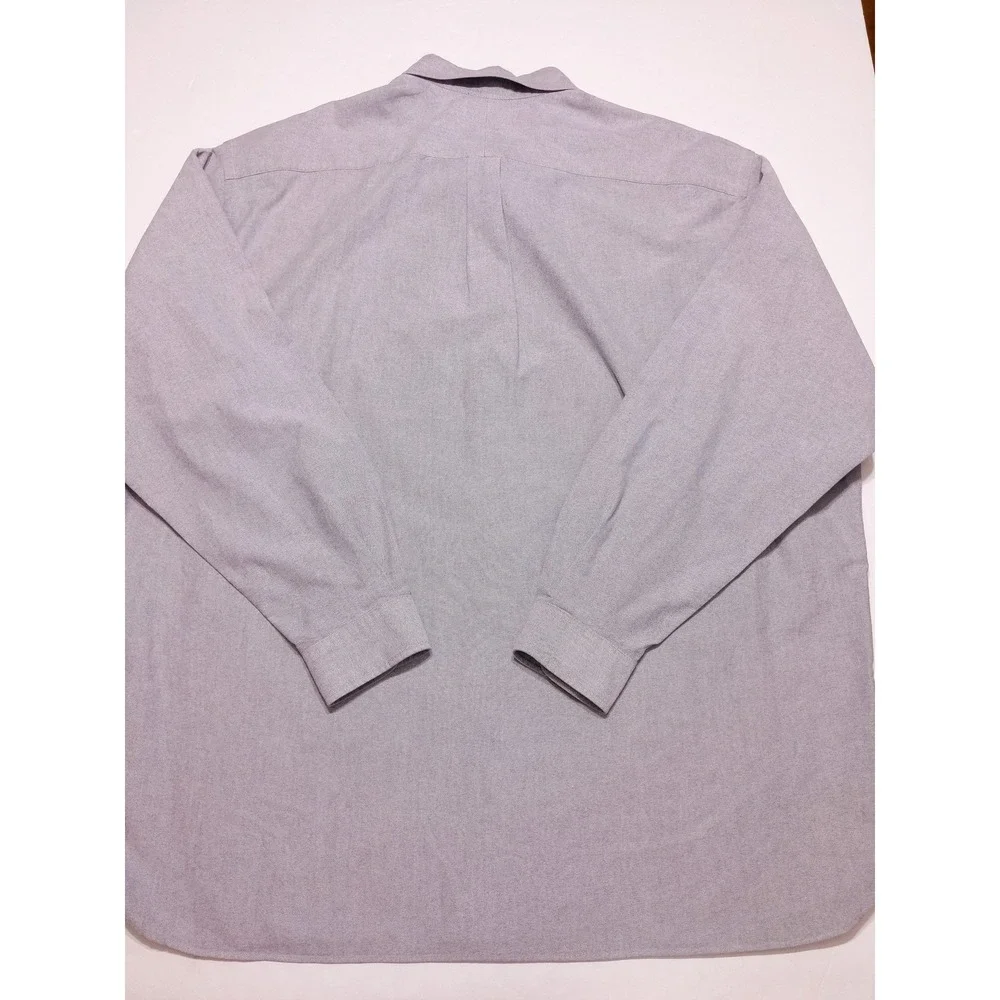 POLO RALPH‎ LAUREN Long Sleeve Button Shirt Solid Gray Blue 4XLT 4XL Tall